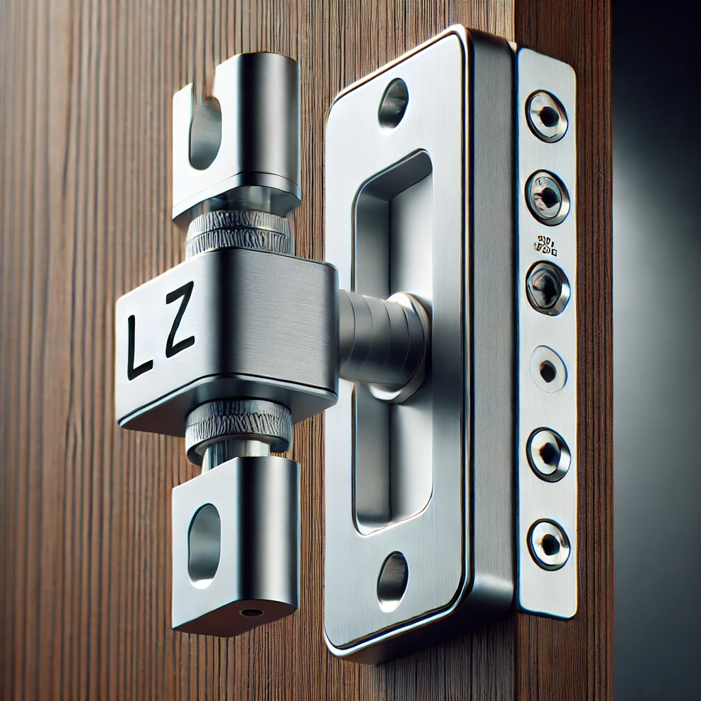 DALL·E 2025-03-17 16.12.37 - A high-quality, realistic image of an LZ Bracket for magnetic locks. The bracket should be made of aluminum alloy, featuring a sleek silver finish. Th